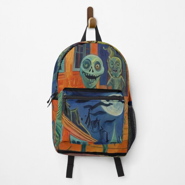 Item preview,  Downtown where the ghosts, ghouls and goblins hang out expressionist art painting designed and sold by Vintage Designs +.