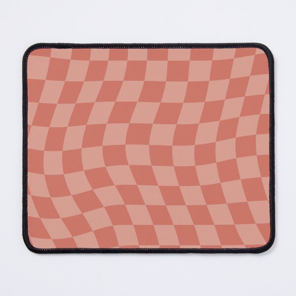 Item preview, Warped Check Pattern Warm Pink designed and sold by soundlesswaves.