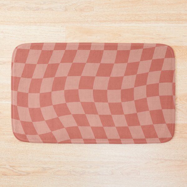 Item preview, Warped Check Pattern Warm Pink designed and sold by soundlesswaves.