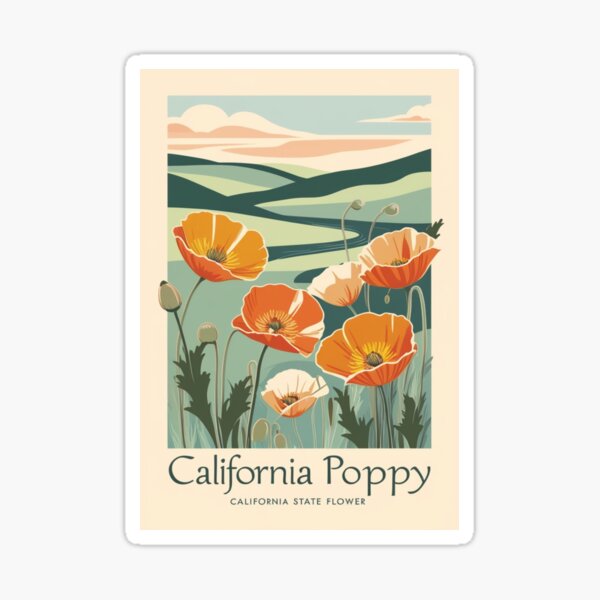 Item preview, Vintage California Poppy — Botanical Wall Art, Floral Home Decor designed and sold by Planthem.