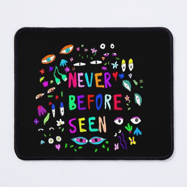 Item preview, 'Never B4 Seen" Colorful Typography with Flowers and Eyes designed and sold by Venus-in-Virgo.