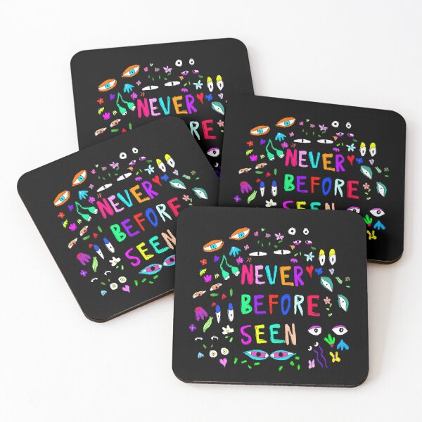 Item preview, 'Never B4 Seen"  Colorful Typography with Flowers and Eyes designed and sold by Venus-in-Virgo.