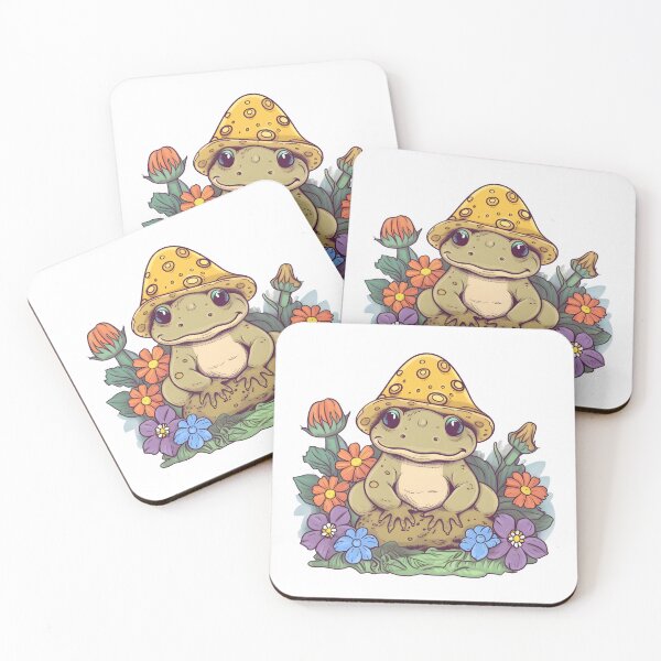Item preview, Cottagecore Frog with Mushroom Hat designed and sold by mdb850.
