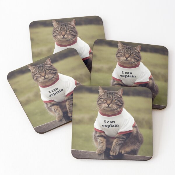 Item preview, Funny Cat Meme "I Can Explain" designed and sold by Quirky Shirts.