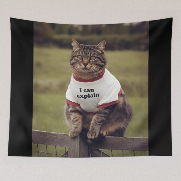Item preview, Funny Cat Meme "I Can Explain" designed and sold by Quirky Shirts.