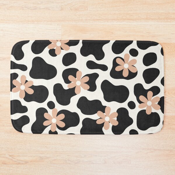 Item preview, Retro Floral Cow Print designed and sold by DesignByRoseCo.