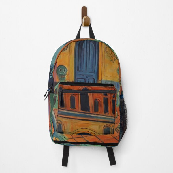 Item preview, Downtown where the ghosts, ghouls and goblins hang out expressionist art painting designed and sold by Vintage Designs +.