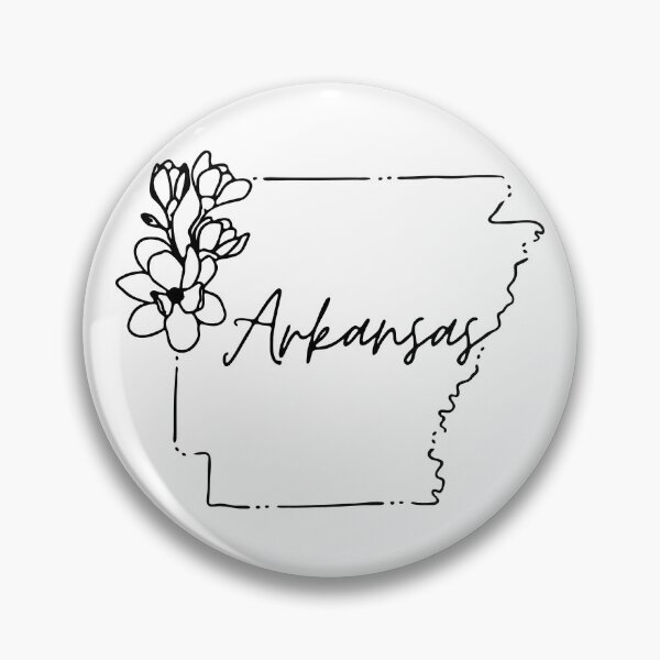 Item preview, Arkansas Simple Floral Line Art designed and sold by Magnolia Valley Art.