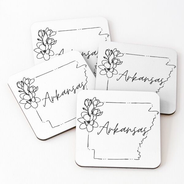 Item preview, Arkansas Simple Floral Line Art designed and sold by Magnolia Valley Art.