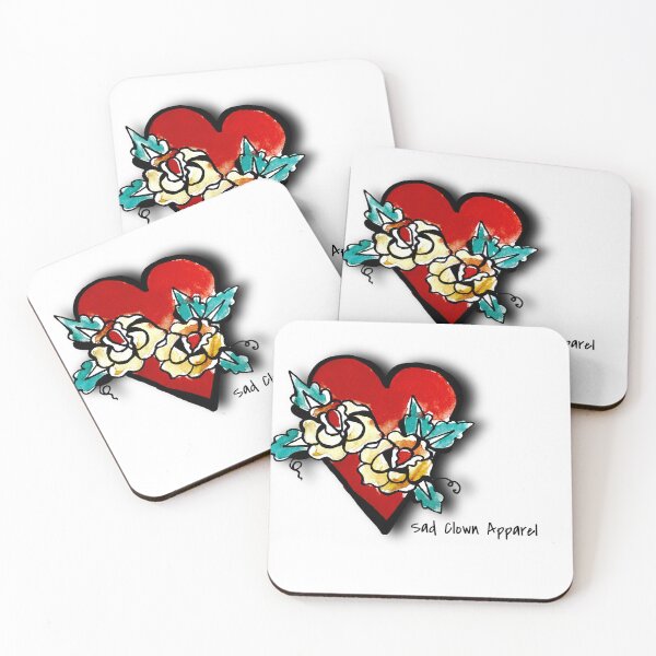 Item preview, Traditional flower and heart tattoo design  designed and sold by Alicia Perrelli.