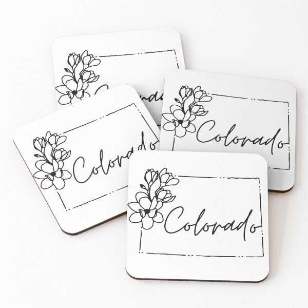 Item preview, Colorado Simple Floral Line Art designed and sold by Magnolia Valley Art.
