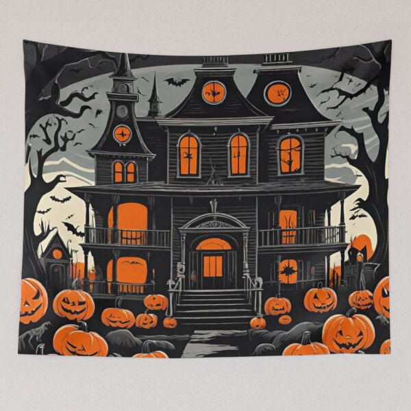 Item preview, Dark and Creepy Halloween Haunted House designed and sold by GrizzlyCollective.