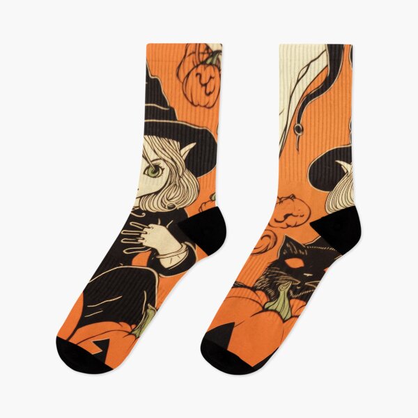 Item preview, Cute Witches, Cats, and Pumpkins in Vintage Style designed and sold by Piotrek0001.
