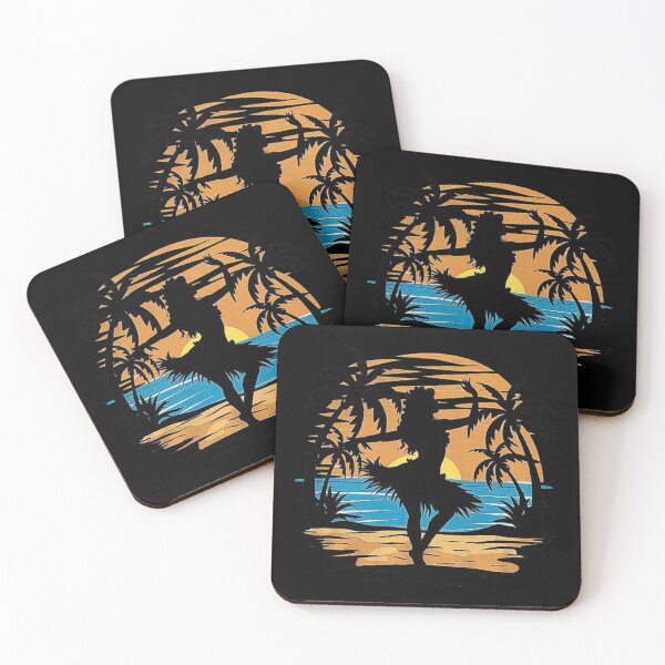 Item preview, Hula Girl Dancing at Tropical Sunset Beach designed and sold by love3617.