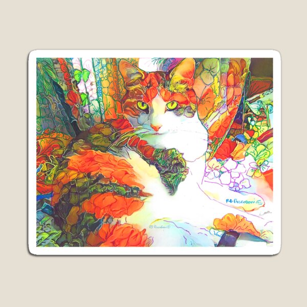 Item preview, Flower Cat Picture By RD Riccoboni designed and sold by RDRiccoboni.