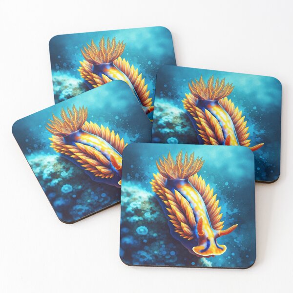 Item preview, A colorful nudibranch chilling in the coral reef designed and sold by GabrielWest.