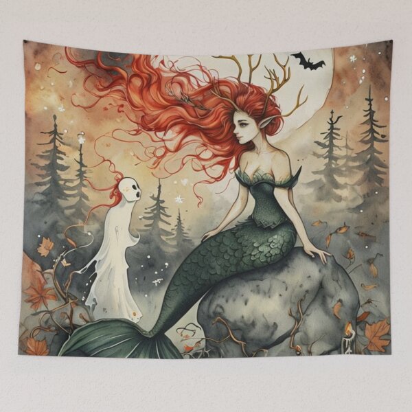 Item preview, Halloween Mermaid designed and sold by pixelRatz.