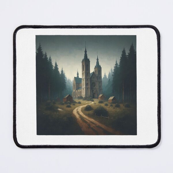 Item preview, Dark Gothic Cathedral in Forest Sticker designed and sold by zax454.