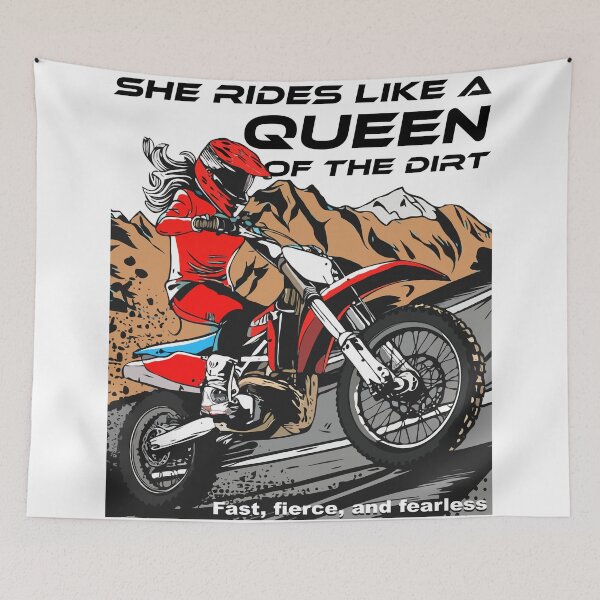Item preview, She rides like a queen of the dirt - Fast, fierce, and fearless designed and sold by Concept-Hub.