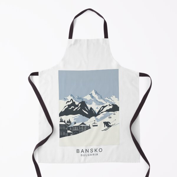 Item preview, Vintage Minimal Retro – Bansko Bulgaria minimalist travel poster - skiing - tourism - winter sports in Pirin Mountains designed and sold by pod24.