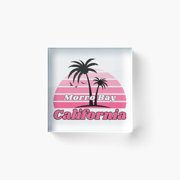 Item preview, Retro Cool Morro Bay Beach California Palm Tree at Sunset Souvenirs designed and sold by karmdaf.