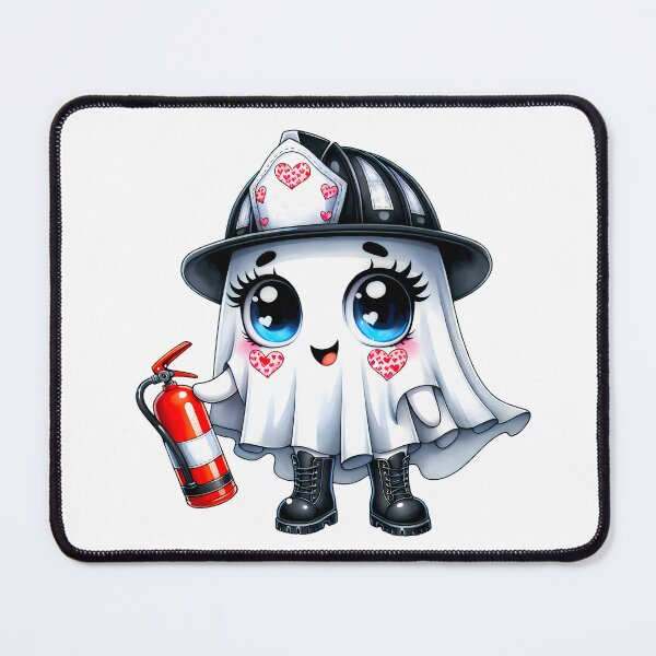 Item preview, Cute Halloween firefighter ghost designed and sold by CleanDecor.