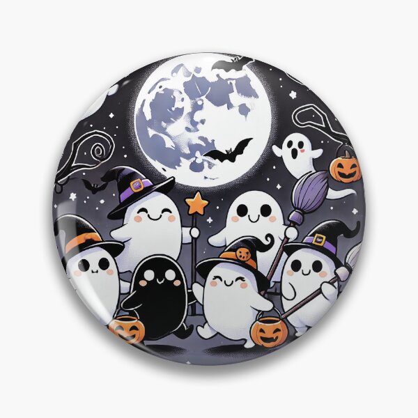Item preview, Spooky Halloween Ghost Parade designed and sold by supersanko.