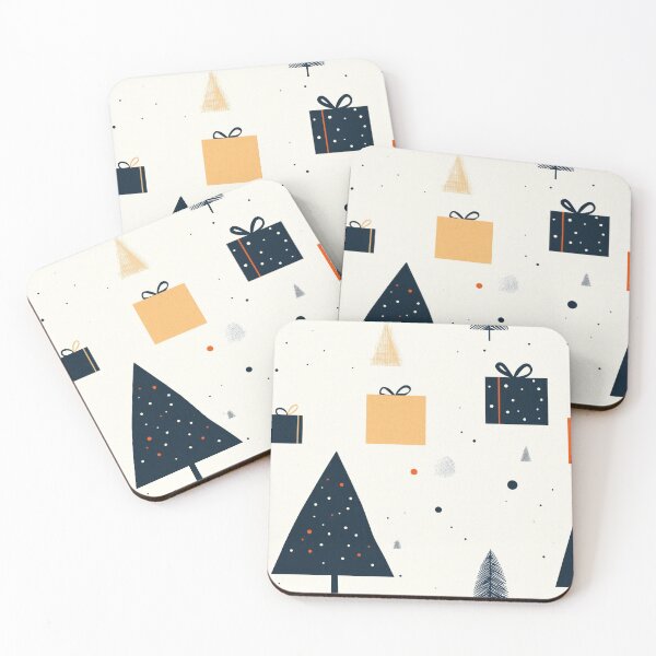 Item preview, Modern Christmas Tree and Gift Pattern - Minimalist Holiday Design designed and sold by Retrocranio.
