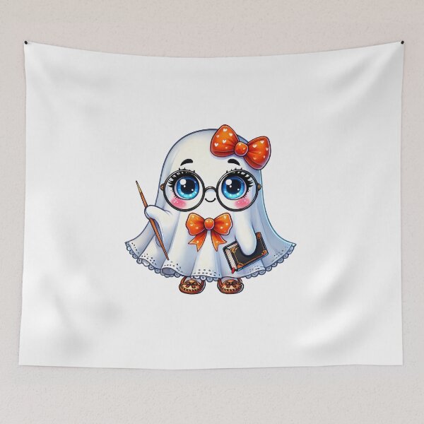 Item preview, Cute Halloween teacher ghost with magic wand designed and sold by CleanDecor.