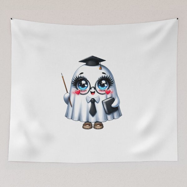Item preview, Cute Halloween teacher ghost with pointer designed and sold by CleanDecor.