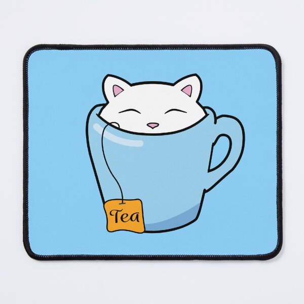 Item preview, Cute little kitten sitting in a blue cup of tea designed and sold by Purr95.