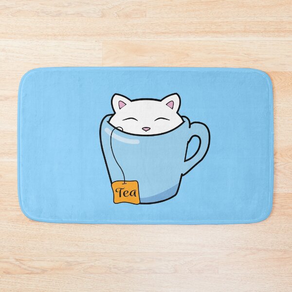Item preview, Cute little kitten sitting in a blue cup of tea designed and sold by Purr95.