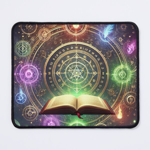 Item preview, FF14 Summoner's Grimoire with Elemental Circles | Final Fantasy XIV Magic Art Print designed and sold by Chocobo Charm Emporium.