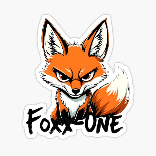 Red Fox Foxx One Logo Black v1 Sticker