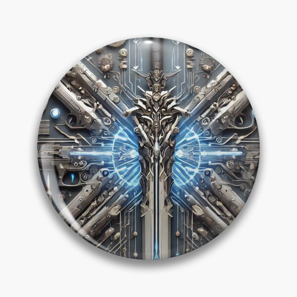 Item preview, FF14 Gunbreaker Sword with Mechanized Design | Final Fantasy XIV Art Print designed and sold by Chocobo Charm Emporium.