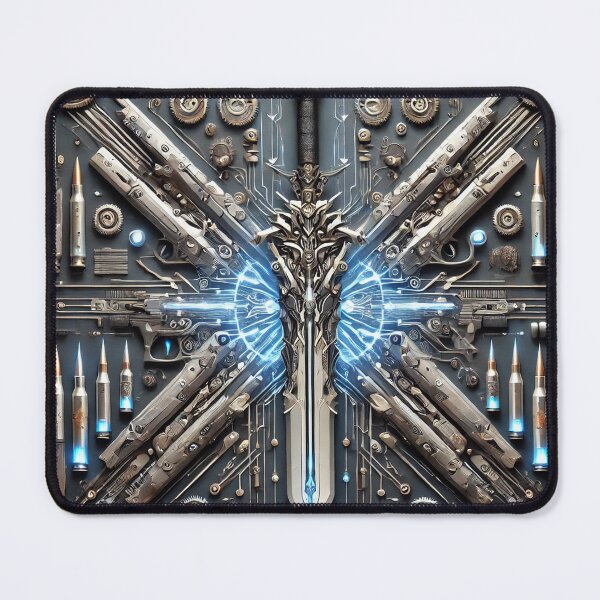 Item preview, FF14 Gunbreaker Sword with Mechanized Design | Final Fantasy XIV Art Print designed and sold by Chocobo Charm Emporium.