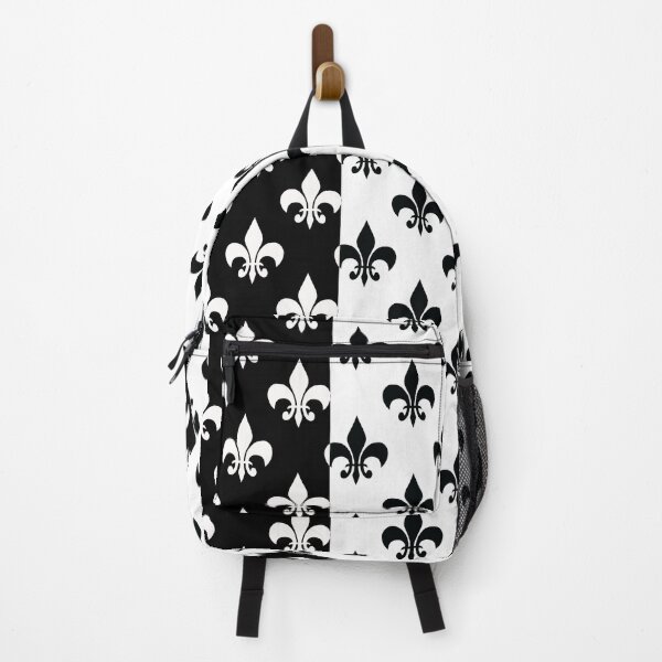 Item preview, Black White Fleur-de-lis Illustration Pattern Design designed and sold by PatternTitan.