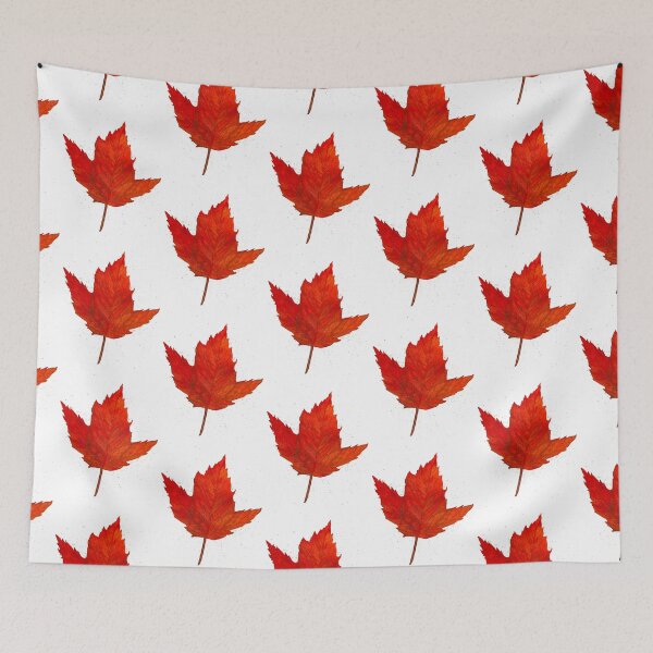 Item preview, Red and Orange Maple Leaf designed and sold by Lisa Neuman Watercolors.