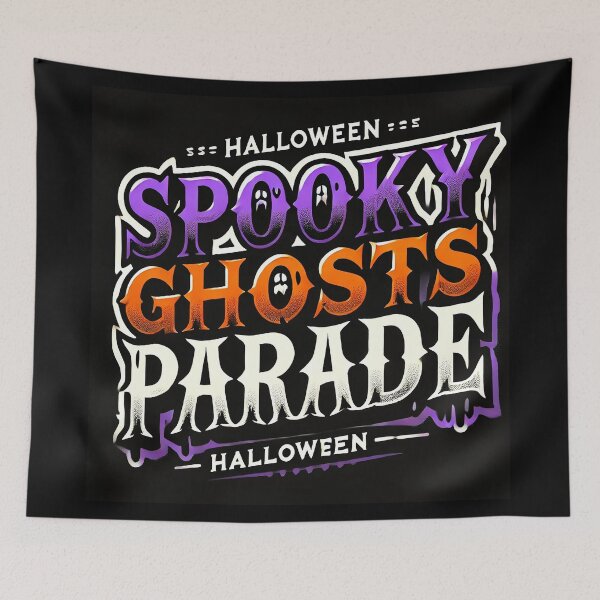 Item preview, Spooky Halloween Ghost Parade designed and sold by supersanko.