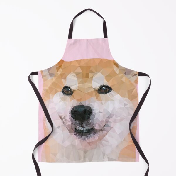 Item preview, Low poly polygon Shiba on pink background designed and sold by FakeInvaders.
