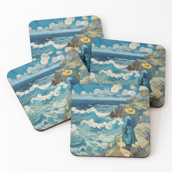 Item preview, Anime Hero on Cliff by Swirling Ocean designed and sold by MarkLines.