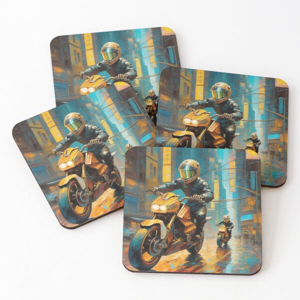 Item preview, Futuristic Cityscape with Flying Motorcycles designed and sold by MarkLines.