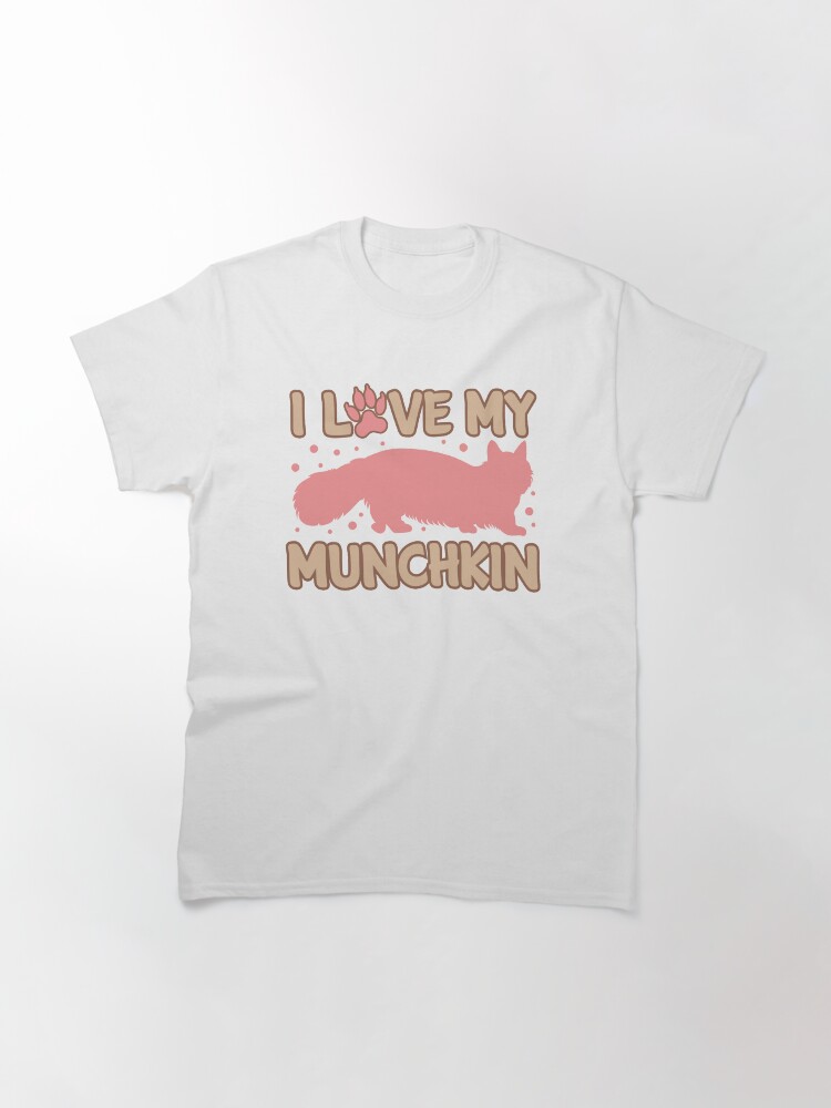 Alternate view of Love My Munchkin Cat Classic T-Shirt
