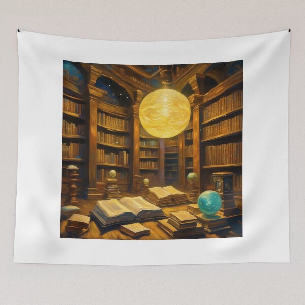 Item preview, Anime Library with Magical Books designed and sold by MarkLines.