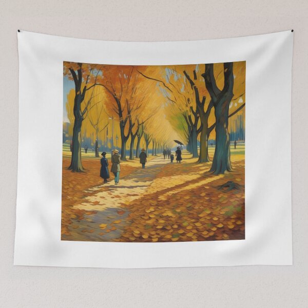Item preview, Anime Characters Walking in Autumn Park designed and sold by MarkLines.