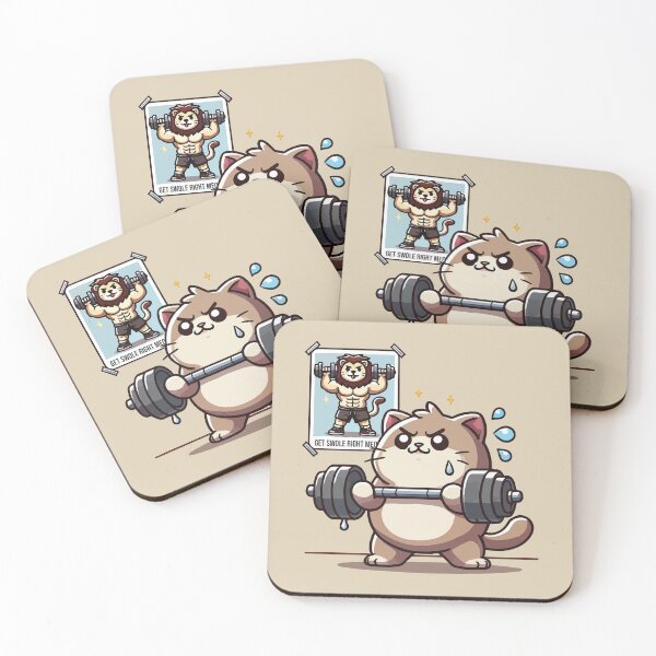 Item preview, Fat Cat vs Lion - Funny Bodybuilding  Gym Workout Fitness designed and sold by chantastical.