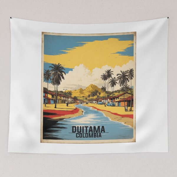 Item preview, Duitama Colombia Colombia Retro Vintage Poster Tourism  designed and sold by TravelersGems.