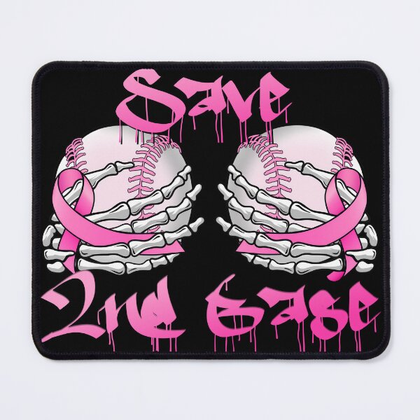Item preview, Save 2nd Base - Breast Cancer Awareness designed and sold by Designs by Modem.