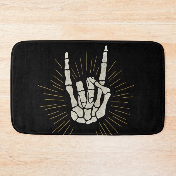 Item preview, Black and Gold Rock On Skeleton Hand designed and sold by caseycreates704.