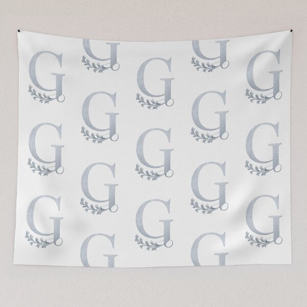 Item preview, Luxury Floral Monogram G: Elegant Grey and Silver Typography designed and sold by Fil4.